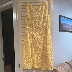 Eva Mendes Yellow Halter A-Line Mini Dress